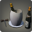 Flaschenkühler mit Rotwein