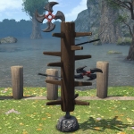 Fernöstliche Holzpuppe