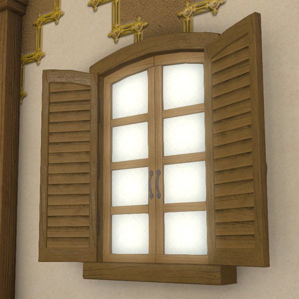 „Fenster mit Fensterläden“-Imitation