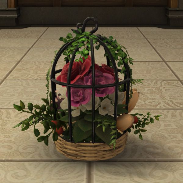 Blumiger Vogelkäfig