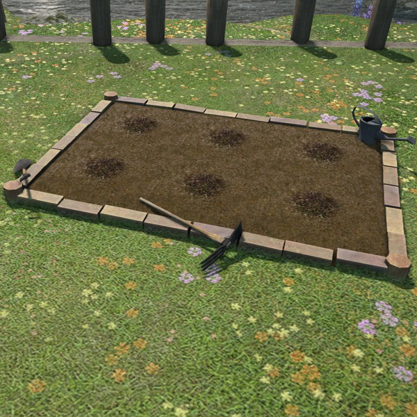 Eckiges Gartenbeet