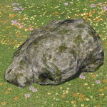 Moosiger Konglomeratbrocken