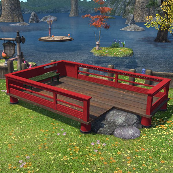 Exotische Holzveranda