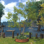 Baum mit Ziegeleinfassung