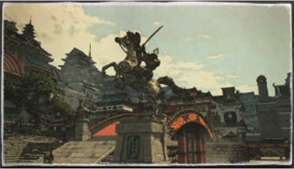 Ölgemälde „Zuiko-Statue“